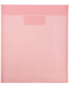 9 3/4 x 11 3/4 Open End Plastic Envelope w/Tuck Flap - Red