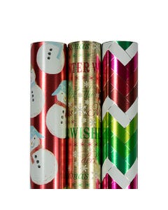 Assorted 3 Pack Christmas Wrapping Paper