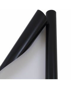 Black Glossy Solid 25 Sq Ft Wrapping Paper