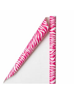 Pink Zebra Print Wrapping Paper - 25 Sq Ft