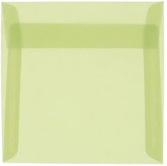 Leaf Green Translucent 30lb 6 x 6 Square Envelopes
