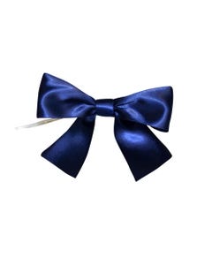 Navy Blue 1 1/2 Inch x 50 Pieces Twist Tie Bows