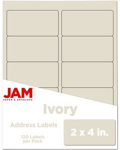 Ivory 2 x 4 Labels 120 labels per Pack