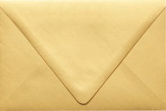 Gold Metallic 32lb 6 x 9 Booklet Contour Flap Envelopes