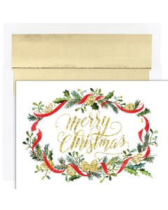 Merry Pines Christmas Cards - Pack of 16