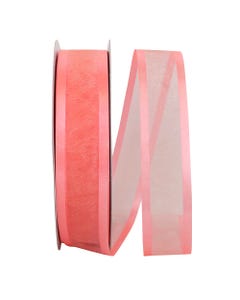 Salmon Pink 1 1/2 Inch x 100 Yards Sheer Ribbon
