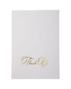 Gold Script Thank You Cards