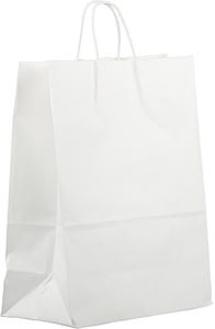 White Kraft X-Large Matte Gift Bags (12 5/8 x 15 1/2 x 6)