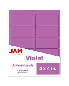 Violet Purple 2 x 4 Labels 120 labels per Pack