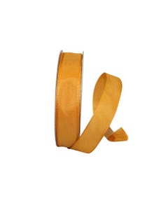 Gold Linen Touch Mono Grosgrain Ribbon 7/8 Inch x 50 Yards