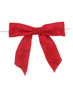Red Dupioni 6 Inch x 50 Pieces Bows