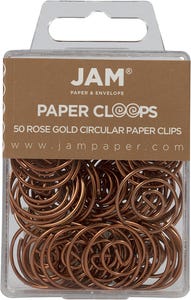 Rose Gold "Cloops" Paper Clips - 50 Pack