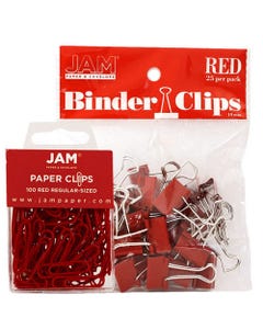 Office Desk Supplies Bundle - Red
