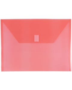 9 3/4 x 13 VELCRO Brand Closure Booklet Plastic Envelope - Red