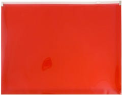 Red Letter Booklet Plastic Envelopes (9 3/4 x 13) with Zip Closure