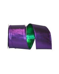 Purple/Green Lame 2 1/2 Inch x 10 Yards Ribbon