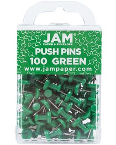 Green Pushpins - Pack of 100