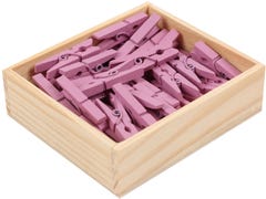 Lavender Medium 1 1/8 Inch Wood Clips - Pack of 50