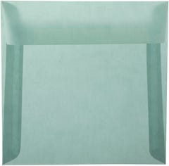 6 1/2 x 6 1/2 Square Envelopes - Ocean Blue Translucent