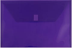 Purple Legal Booklet Plastic Envelopes (9 3/4 x 14 1/2) with Hook and Loop Closure