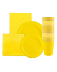 Yellow Party Supply Pack- Pack of 160