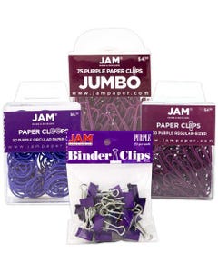 Purple Office Clip Set