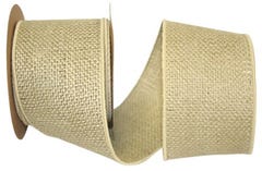 Oatmeal Burlap Wired 2 1/2 Inch x 10 Yards Ribbon