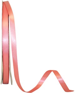 Light Coral 3/8 Inch x 100 Yards Satin Double Face Ribbon