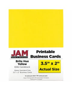 Yellow 100 Business Cards