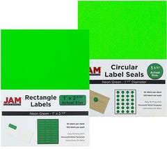 Neon Green 1 x 2 5/8 Address and 1 x 1 2/3 Circle Labels Set - 240 Pack