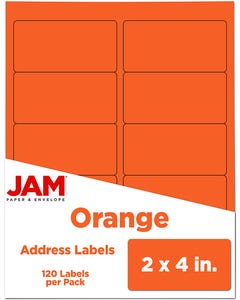 Orange 4 x 2 Labels 120 labels per Pack