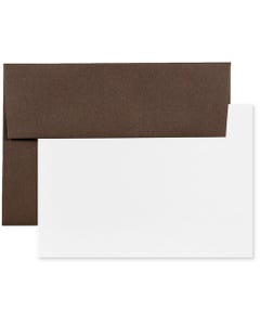 Chocolate Brown A7 Stationery Set