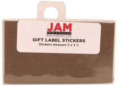 Brown Gift Label Stickers - 2 Inch x 3 1/2 Inch - 25 Pack