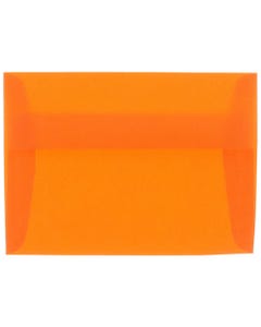 A2 Invitation Envelope (4 3/8 x 5 3/4) - Orange Translucent
