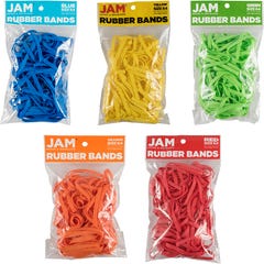 Assorted Size 64 Rubber Bands - 5 Packs of 100