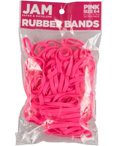 Pink Rubber Bands (Size 64) - Pack of 100