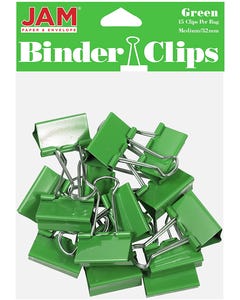 Green Medium 32mm Binder Clips - Pack of 15