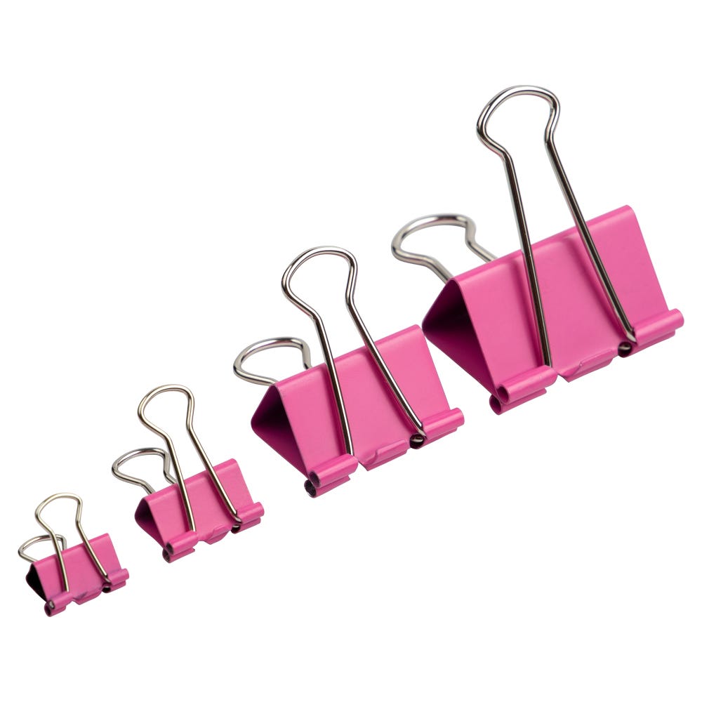 Pack of 15 Pink Medium 32mm Binder Clips at JAM Paper Store JAM