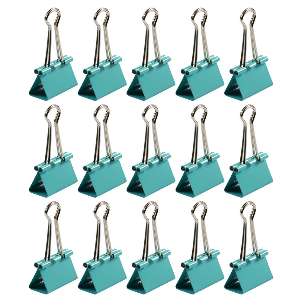 Teal binder clips on sale