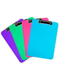 Assorted Fashion Colors Plastic Clipboards