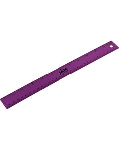 Purple Metallic 12 Inch Aluminum Ruler