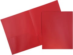 Red 9 x 12 Plastic Pop Folders