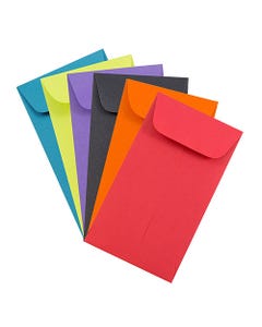 Assorted Colors #6 coin 3 3/8 x 6 Envelopes