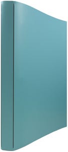 Turquoise Italian Leather 3-Ring Binder - 0.75 Inch