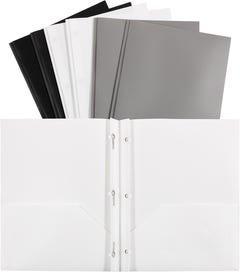Assorted Business Plastic Pop with Clasp Folders - Pack of 6