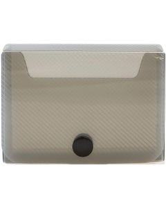 Smoke Grey 2 1/4 x 3 3/4 Plastic Business Card Case with Snap