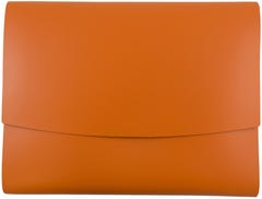 Orange 10 x 13 Leather Portfolios with Snap