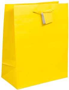 Yellow Medium Matte Gift Bags (8 x 10 x 4)