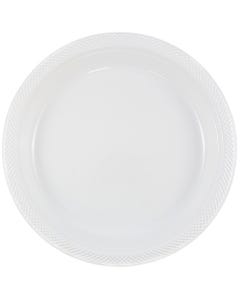 White Small Plastic Plates - Pack of 20