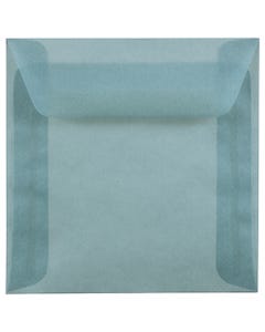 6 x 6 Square Envelopes - Ocean Blue Translucent